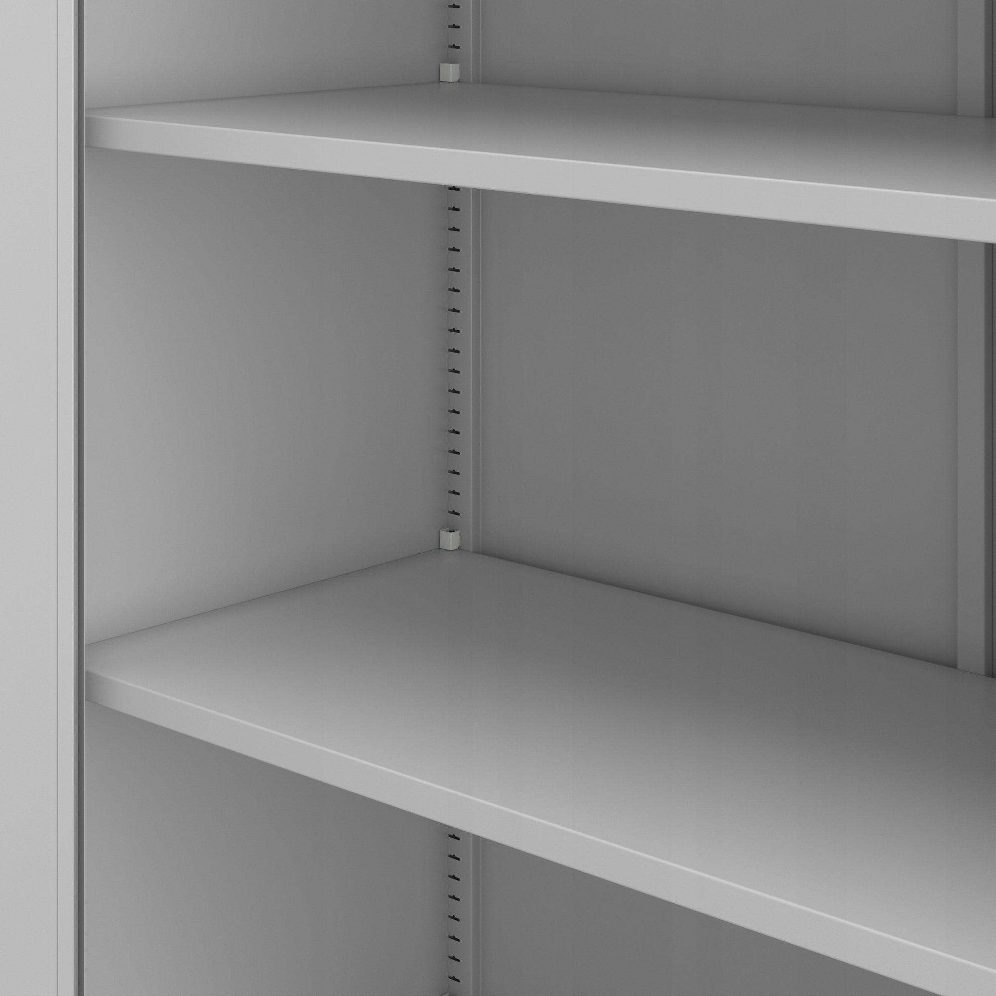 Armoire de Bureau de Rangement Métallique 4 étagères réglables 185 cm x 90 cm x 40 cm Gris - 7
