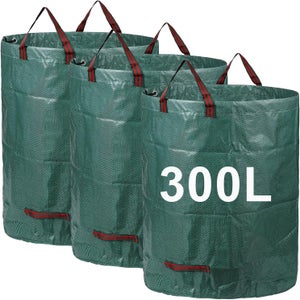 Sac à Déchets Végétaux Greengeers 90L - Autostable, Poignées Renforcées, Vert