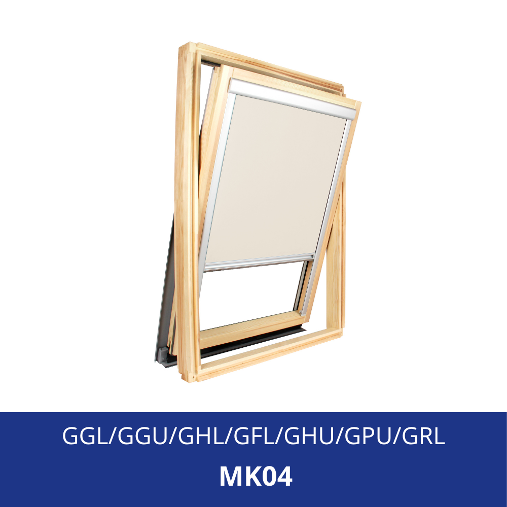 Store occultant compatible VELUX ® MK04 – Beige – cadre gris - 2