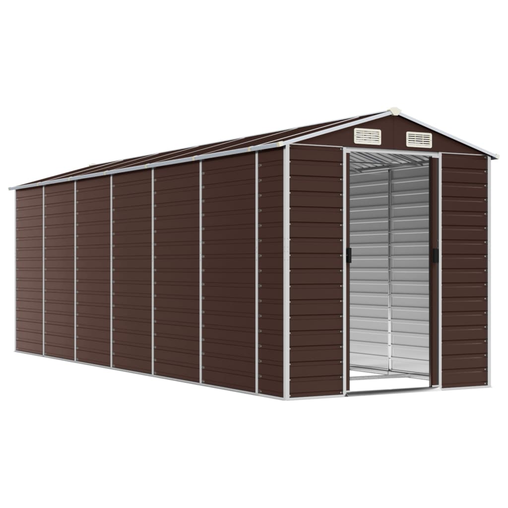 Maison Exclusive - Abri de jardin marron 191x555x198 cm acier galvanisé - 3