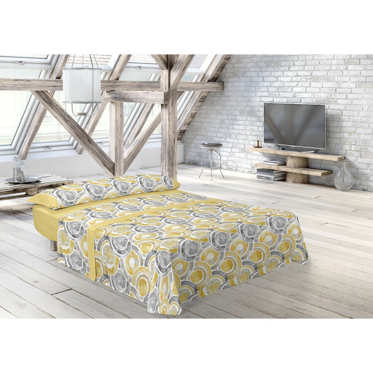 Parure De Draps Priscilla King Size – 1800 Fils, 2 Taies – Coton Teinture Réactive Multicolore