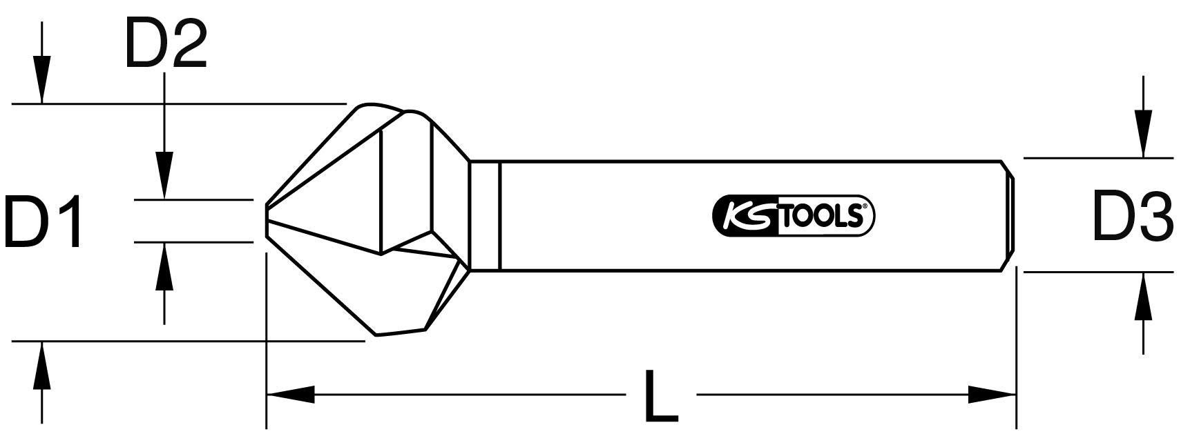 KS TOOLS 336.0115 Foret aléseur HSS-CO 20mm - 4