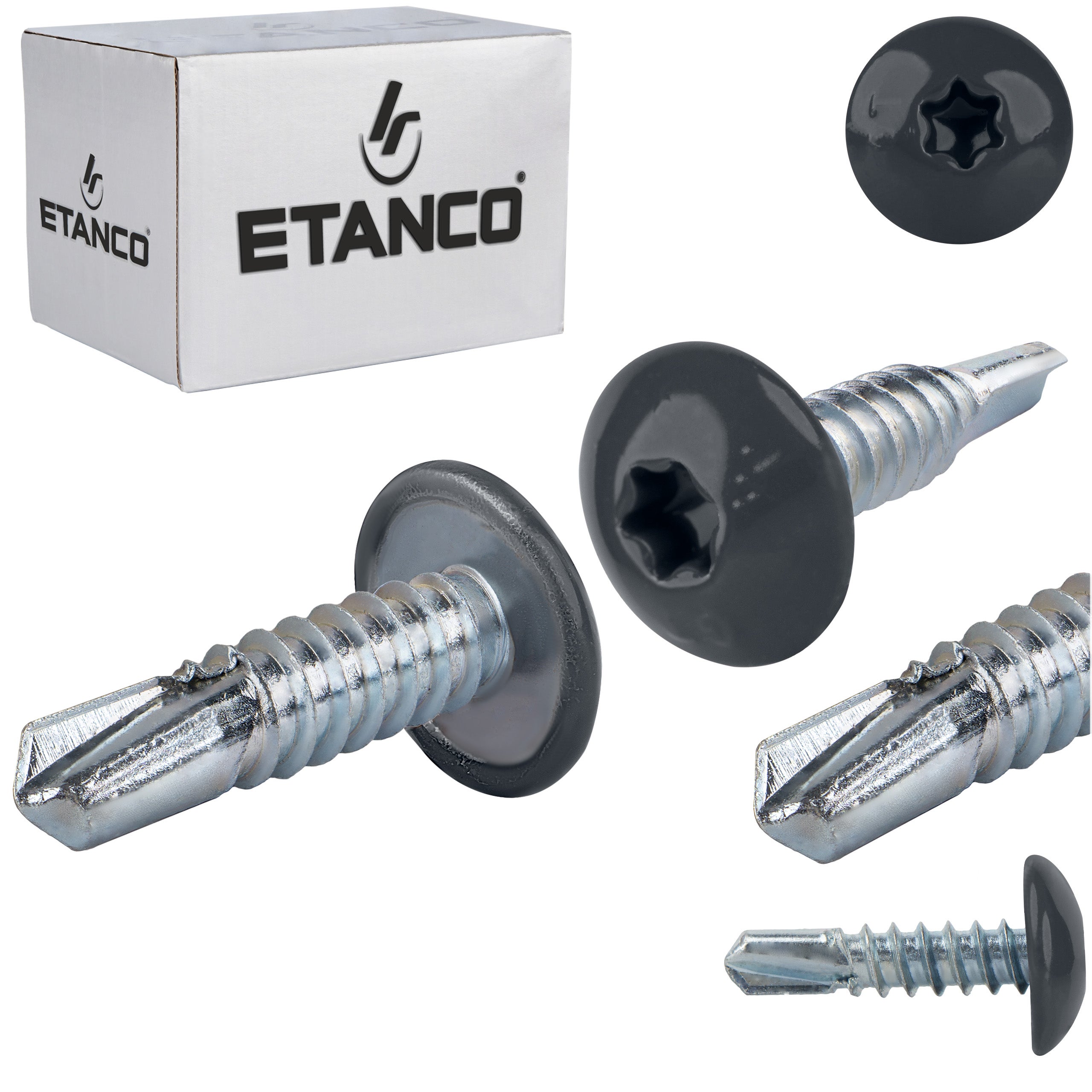 Wkręty samowiercące do metalu Etanco GT3 PH 4,8x19 mm RAL 7016 500szt