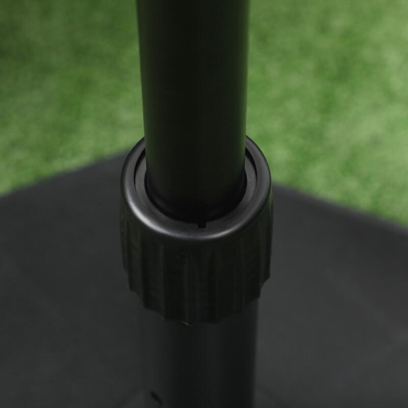 Pied de parasol 18 kg pour jardin terrasse, base en béton compatible mâts 34 mm 38 mm 48 mm, support stable pour parasol extérieur, noir - 9