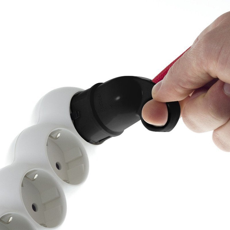 Creative Cables - Fiche Schuko Confort Avec Anneau 16A 250V (Noir