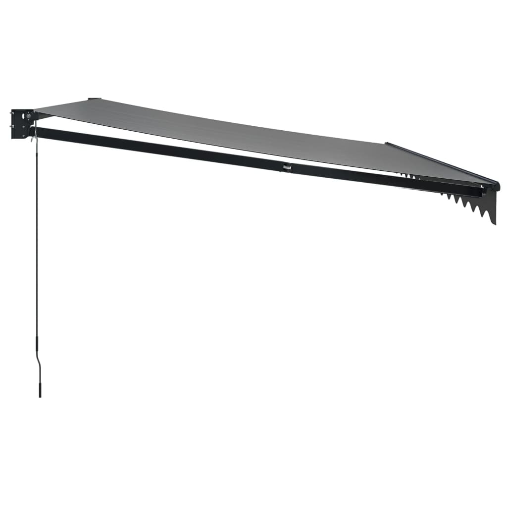 The Living Store - Auvent rétractable anthracite 4x3 m tissu et aluminium - 4