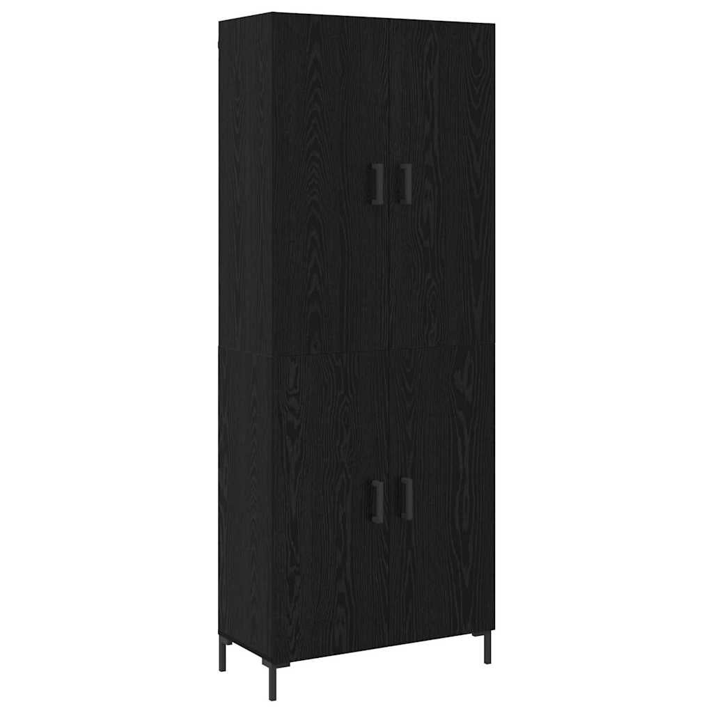Haut Armoire Chêne noir 69,5 x 34 x 180 cm Bois d'ingénierie | Leroy Merlin
