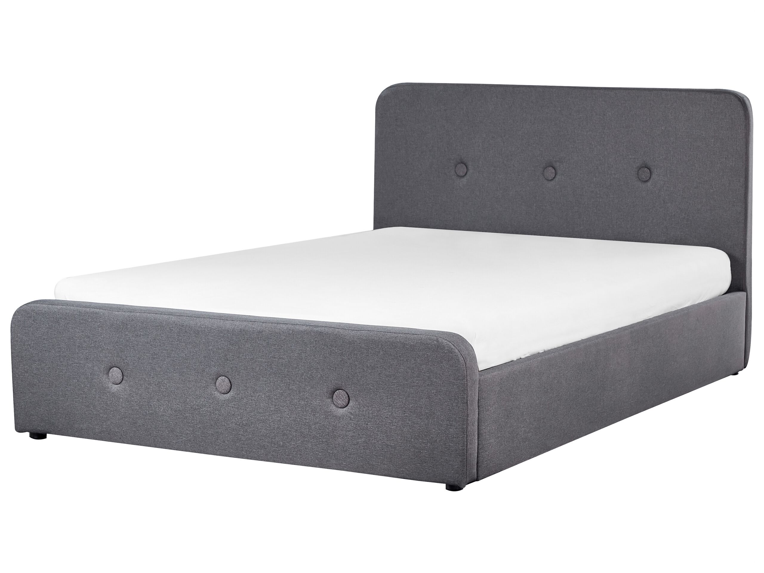 Letto contenitore Tessuto RENNES 140 x 200 cm Grigio scuro - 5