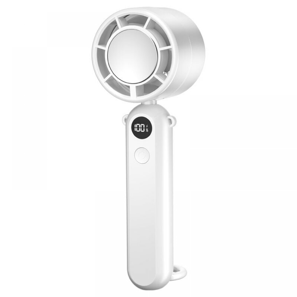 Przenośny wentylator, mini wentylator, przenośny wentylator z akumulatorem, 3 prędkości, cyfrowy wyświetlacz baterii, wentylator ręczny
