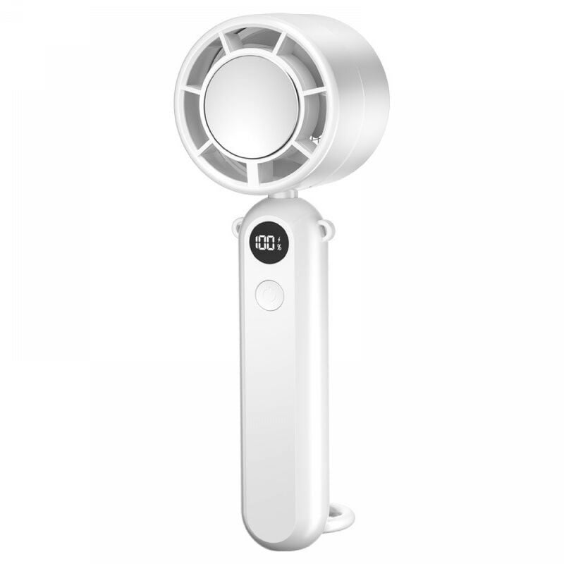 Przenośny wentylator, mini wentylator, przenośny wentylator z akumulatorem, 3 prędkości, cyfrowy wyświetlacz baterii, wentylator ręczny