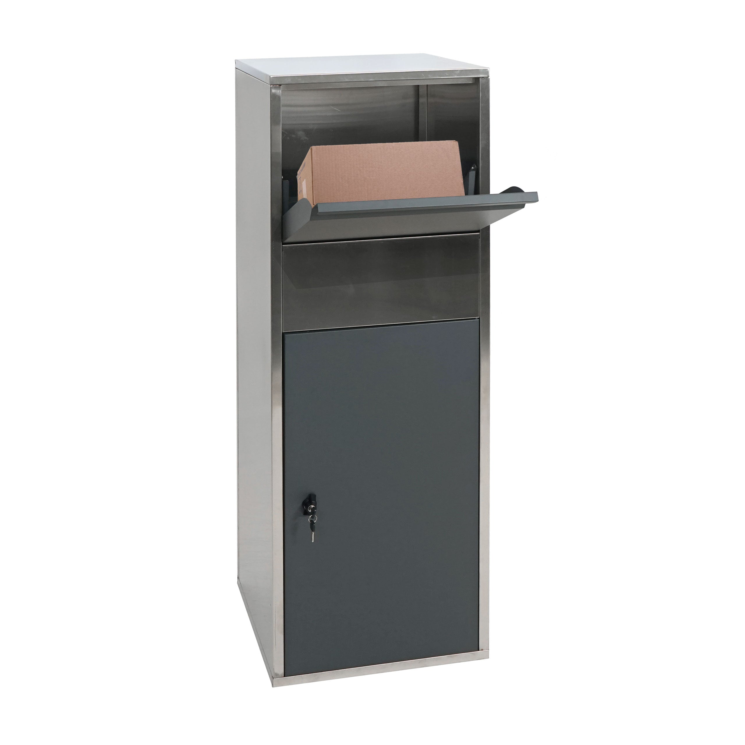 Boîte à colis paquet boîte aux lettres en acier inoxydable anthracite 04_0001378 - 4