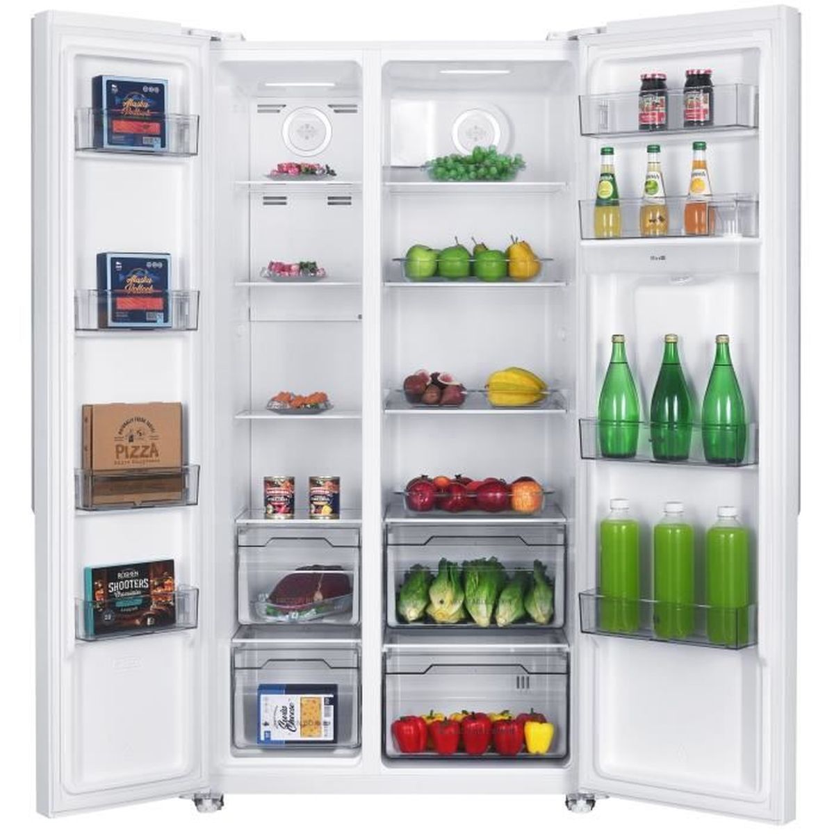 Réfrigérateur américain Continental Edison CERA532NFWD 529 L No Frost distributeur d eau blanc - 3