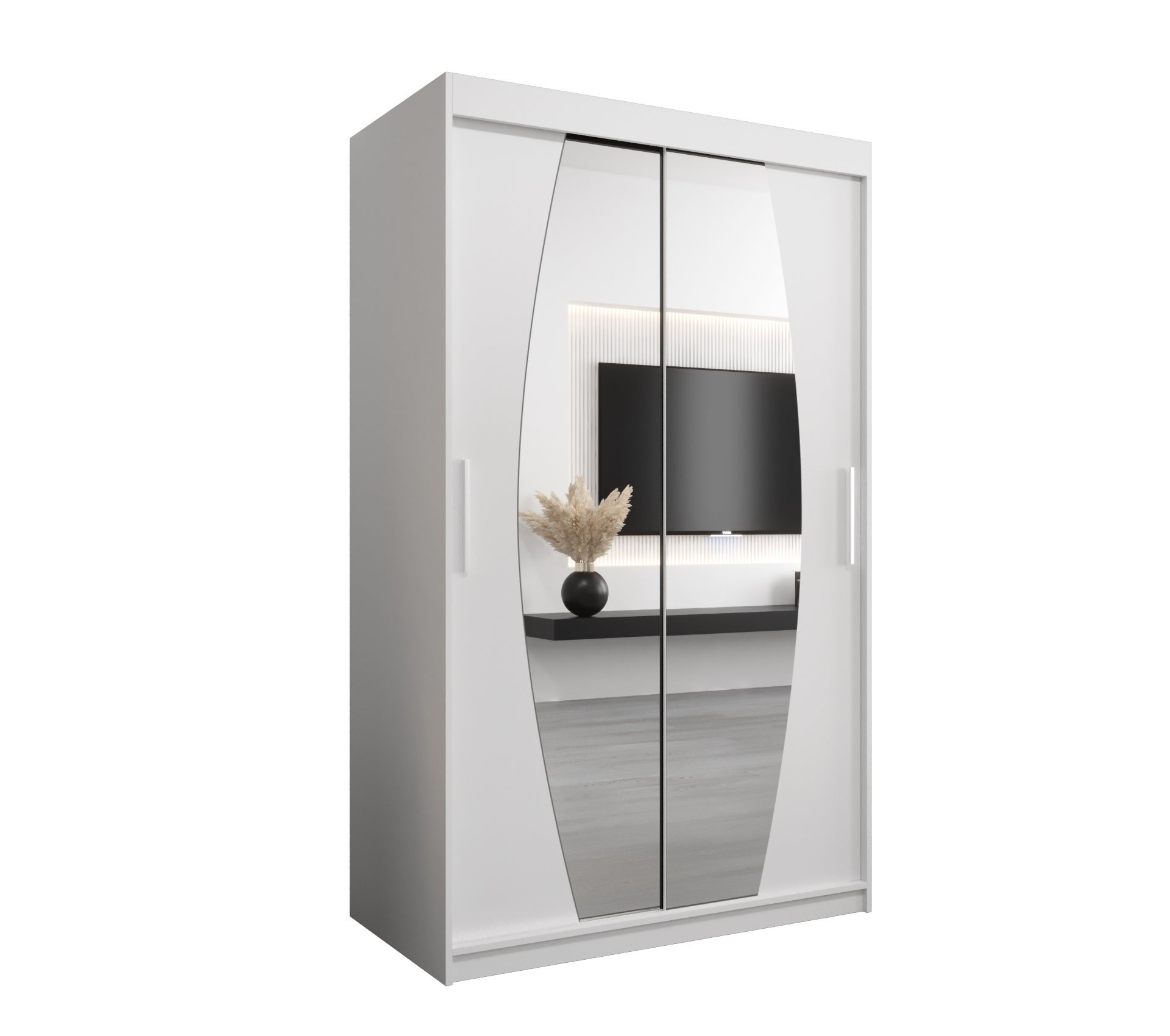 Szafa przesuwna garderoba ELYPSE 120 x 62 x 200 cm Biały - Abiks Meble