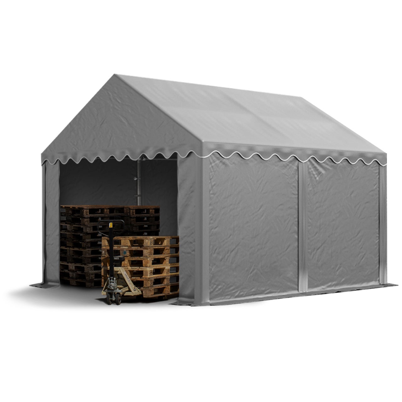 TOOLPORT Namiot magazynowy 3x4 m PVC 700 N szary wodoodporny