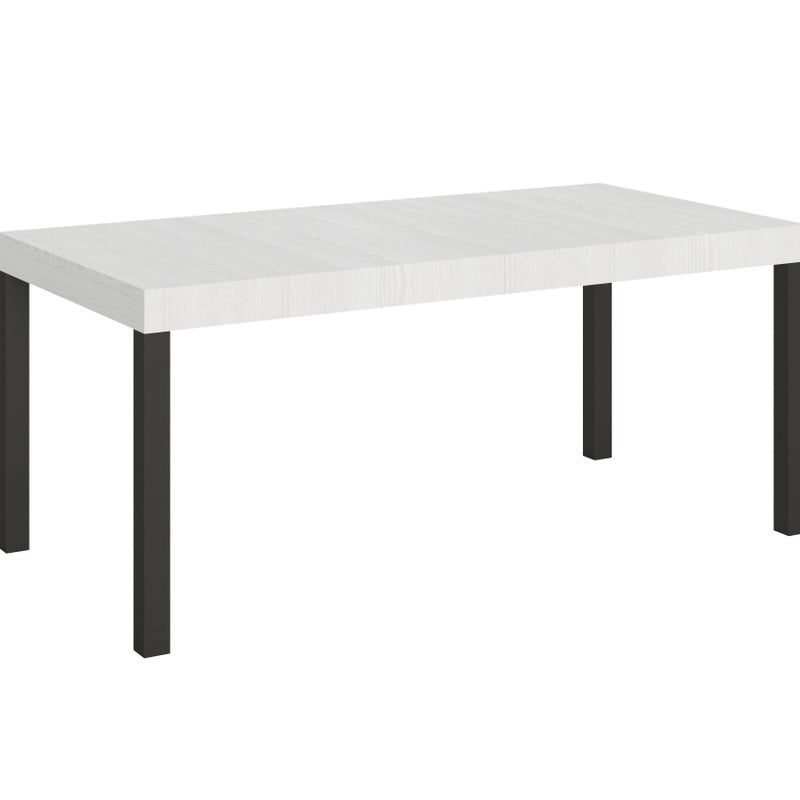 Stół rozkładany 90x180/440 cm Everyday White Rama jesionowa Antracyt