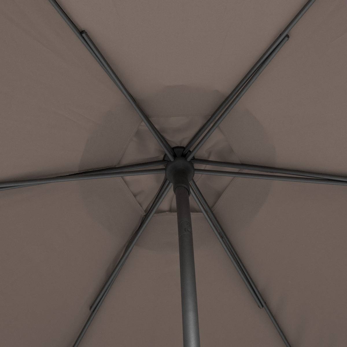 Parasol droit rond Soya Taupe - Hespéride - 6