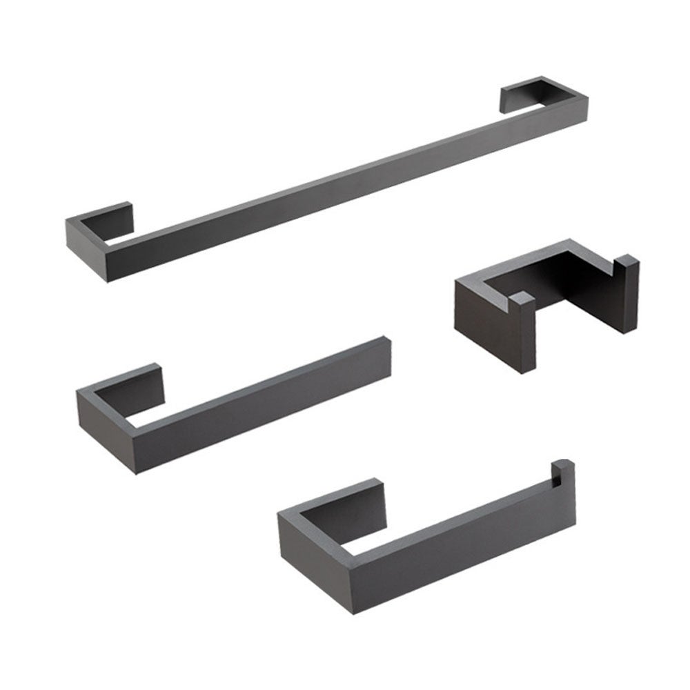 Set di accessori per il bagno, portasciugamani senza foratura da 6 pezzi, anelli per asciugamani in acciaio inossidabile per il bagno, argento | Leroy Merlin