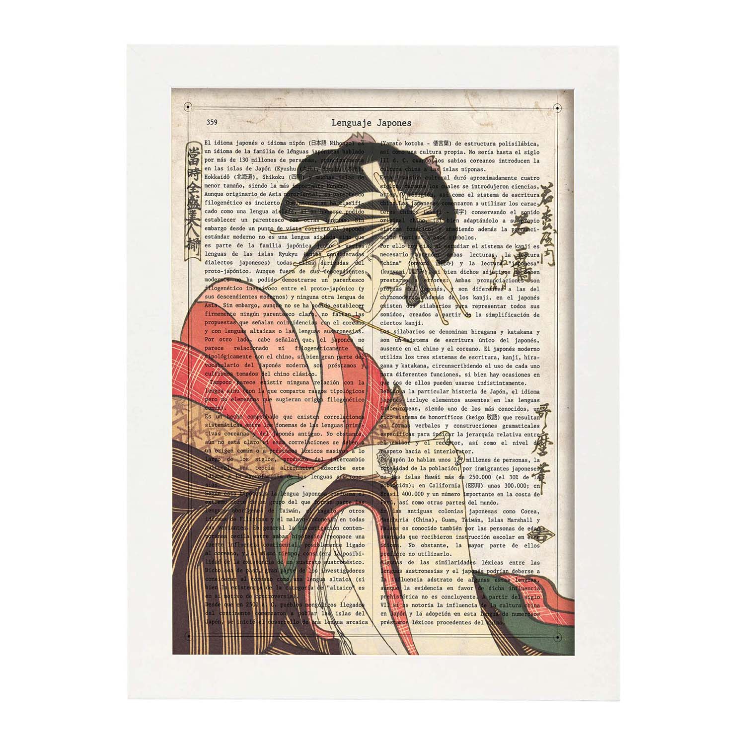 Poster De Geisha Escribiendo. Láminas De Geishas. Diseños Japoneses Con  Definiciones De La Cultura Japonesa. Marco Negro - A3 | Leroy Merlin