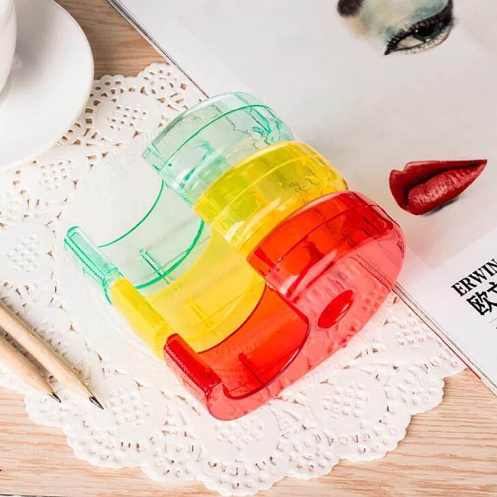 Set di 3 dispenser per nastro adesivo, supporto per taglierina in plastica trasparente, dispenser per nastro adesivo in carta giapponese, accessorio p - 2