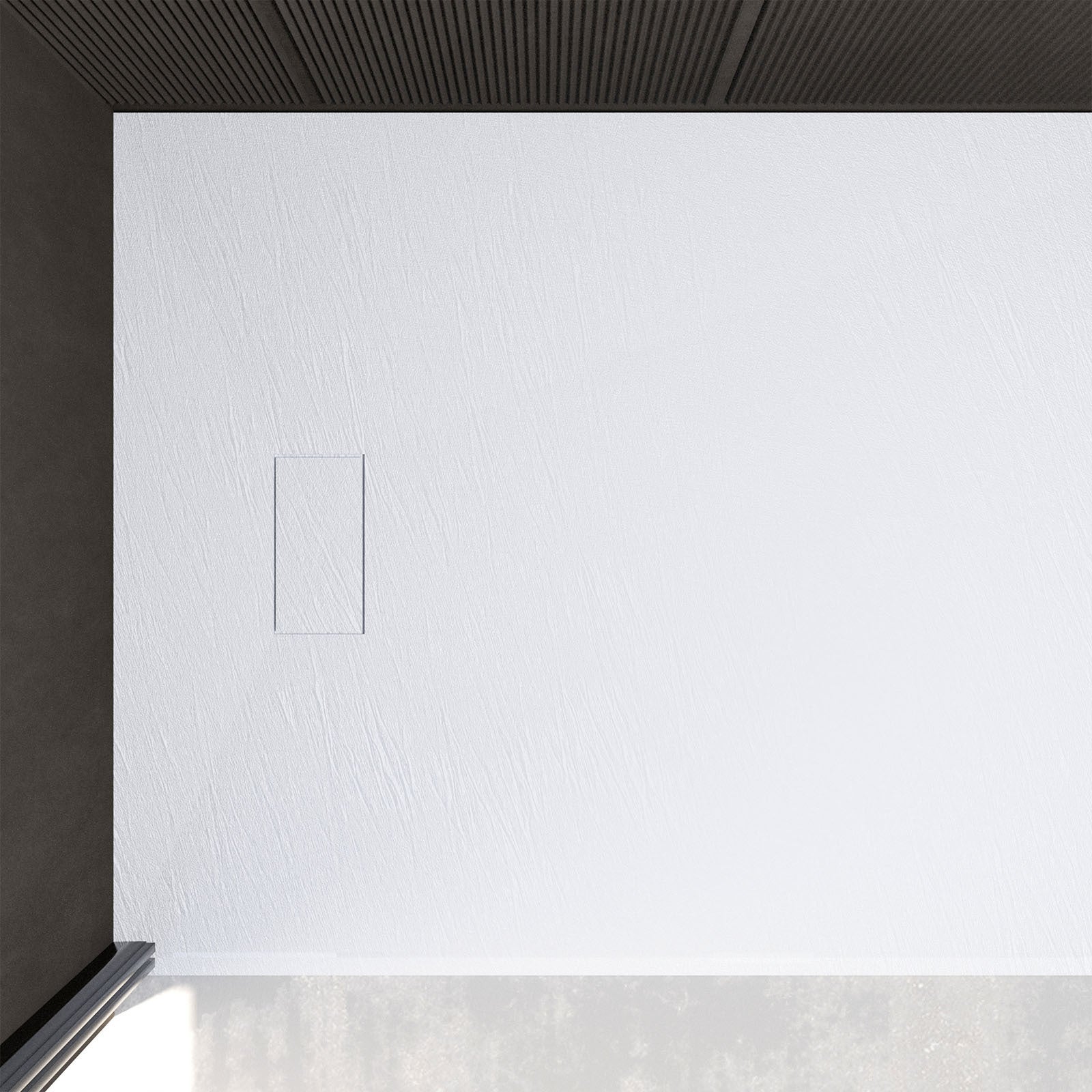 Receveur a poser en materiaux composite SMC - Finition ardoise blanc mat - 90x140 cm - 9