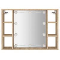 Toeletta con Specchio Rovere Fumo 96x39x142 cm Toeletta con Specchio Rovere Fumo 96x39x142 cm