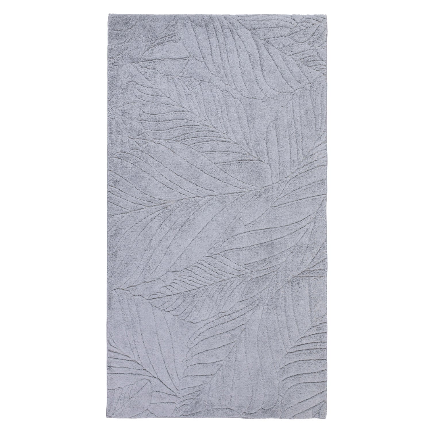 Dywan pluszowy Botanic Liście 80x150 cm Liście OEKO-TEX szary