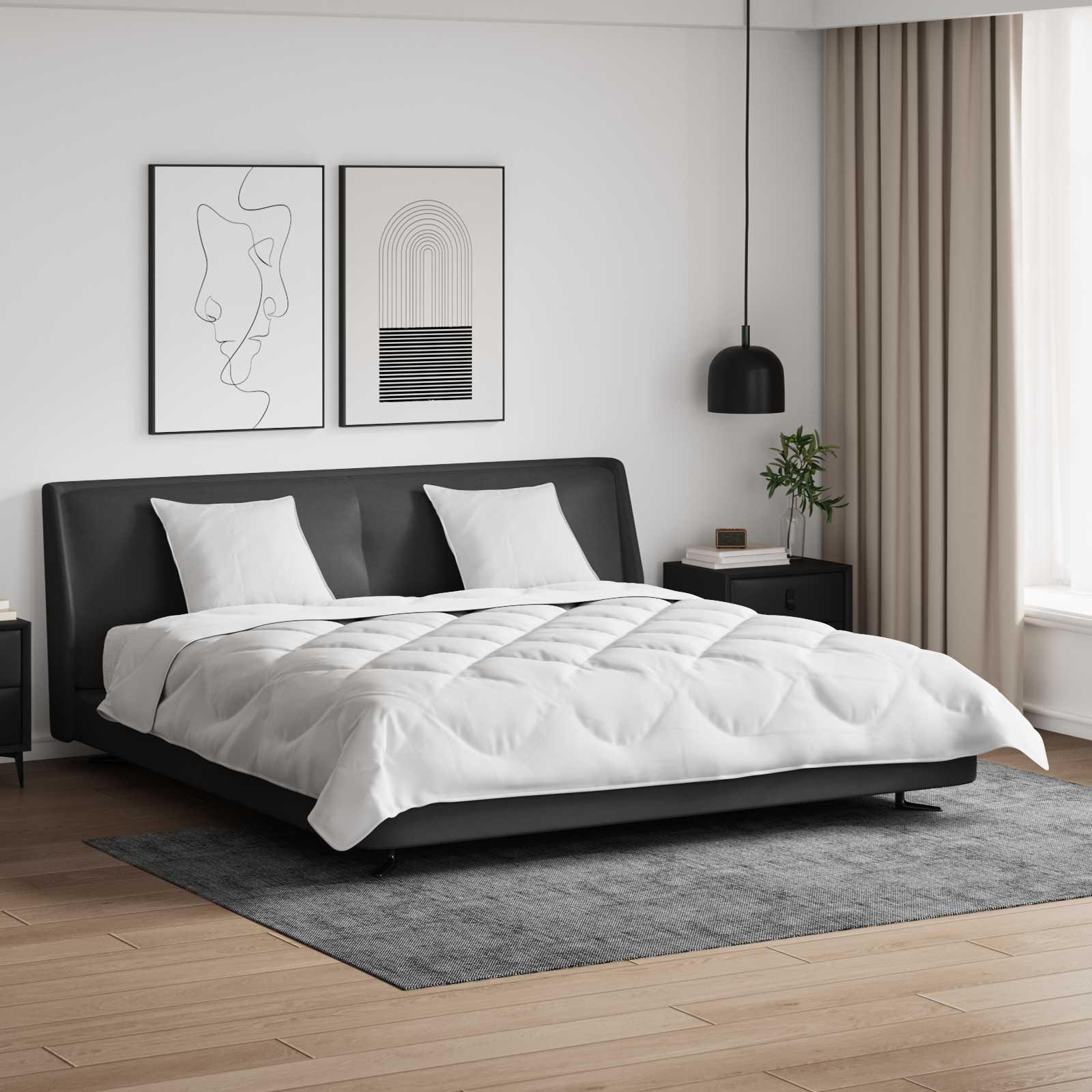 Duvet z poduszkami z poduszką 3 pcs Biały Mikrofibra vidaXL