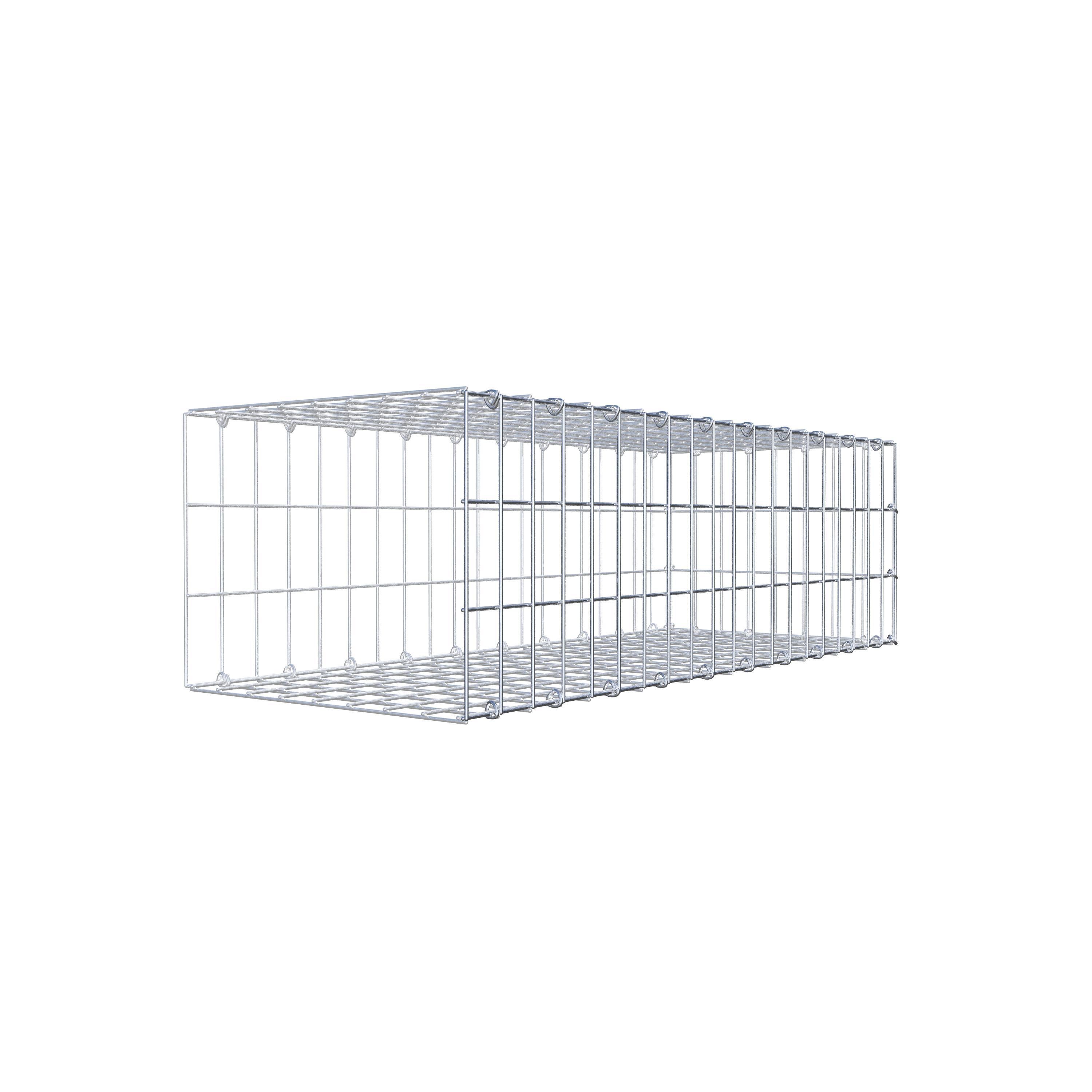 Gavión para alargar en acero galvanizado 100x30x40cm (LxAxP), malla 5 x 10cm, Anillo en C, sin rejilla frontal - 6