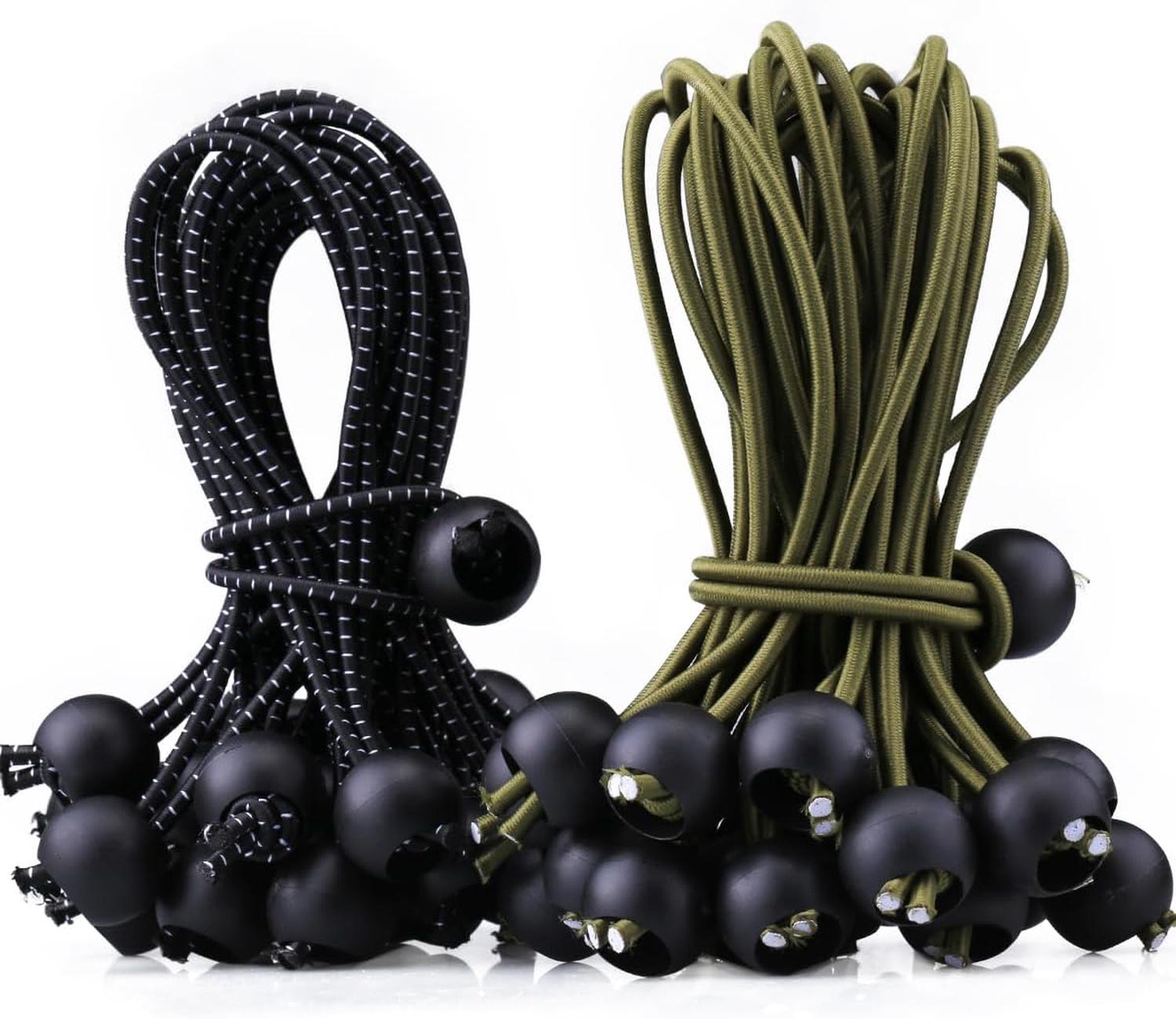 Tendeur Elastique 6mm 15m Noir, Corde Élastique Tendeurs Elastique, corde elasti