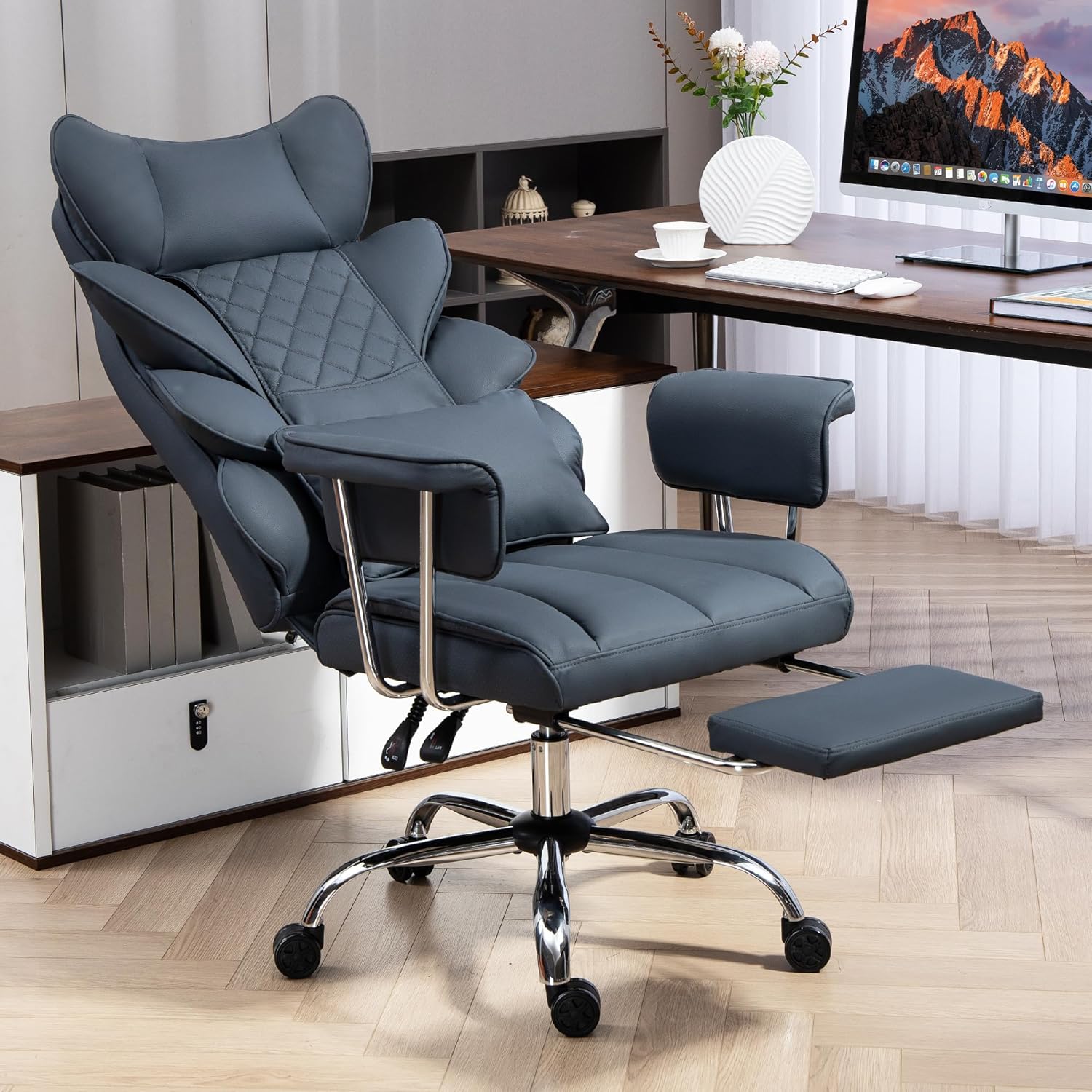 Chaise De Bureau Ergonomique Avec Grand Dossier – Fauteuil De Direction Chaise De Bureau Ergonomique Avec Grand Dossier – Fauteuil De Direction