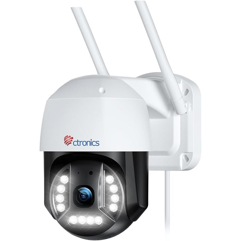 Ctronics 4K 8MP Kamera Monitoringu PTZ, WiFi 2.4/5GHz, Detekcja Człowieka/Pojazdu/Zwierząt, Automatyczne Śledzenie, Chmura, Kolorowy Tryb Nocny 20M