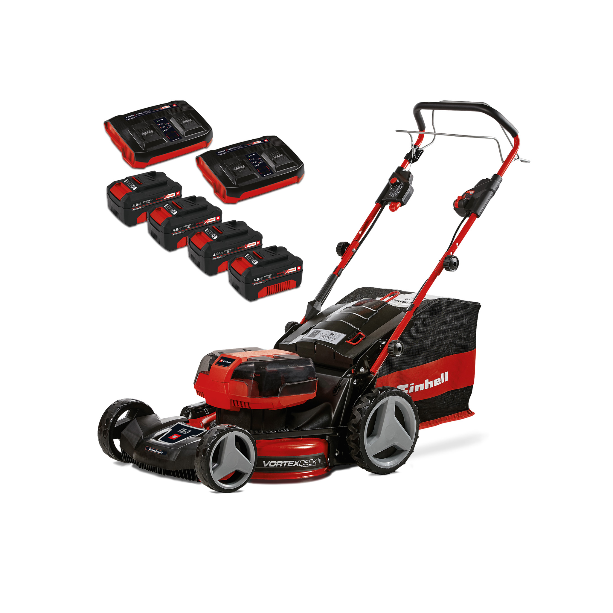 Einhell Cortacésped Inalámbrico Ge-Cm 36/47 S Hw Li + 4 Baterías + 2 Cargadores Duales , Leroy Merlin