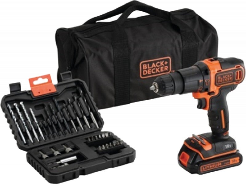 Perceuse-visseuse à percussion 18V dans un sac multi-usages avec 32 accessoires BLACK+DECKER BDCHD18S32 - INCLUANT 1 BATTERIE - 7