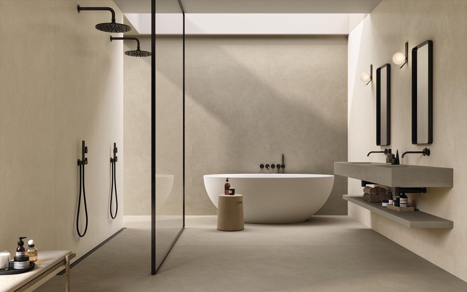 Carrelage faïence mur effet béton ciré naturel 50x120 cm Boost natural Kaolin - 2