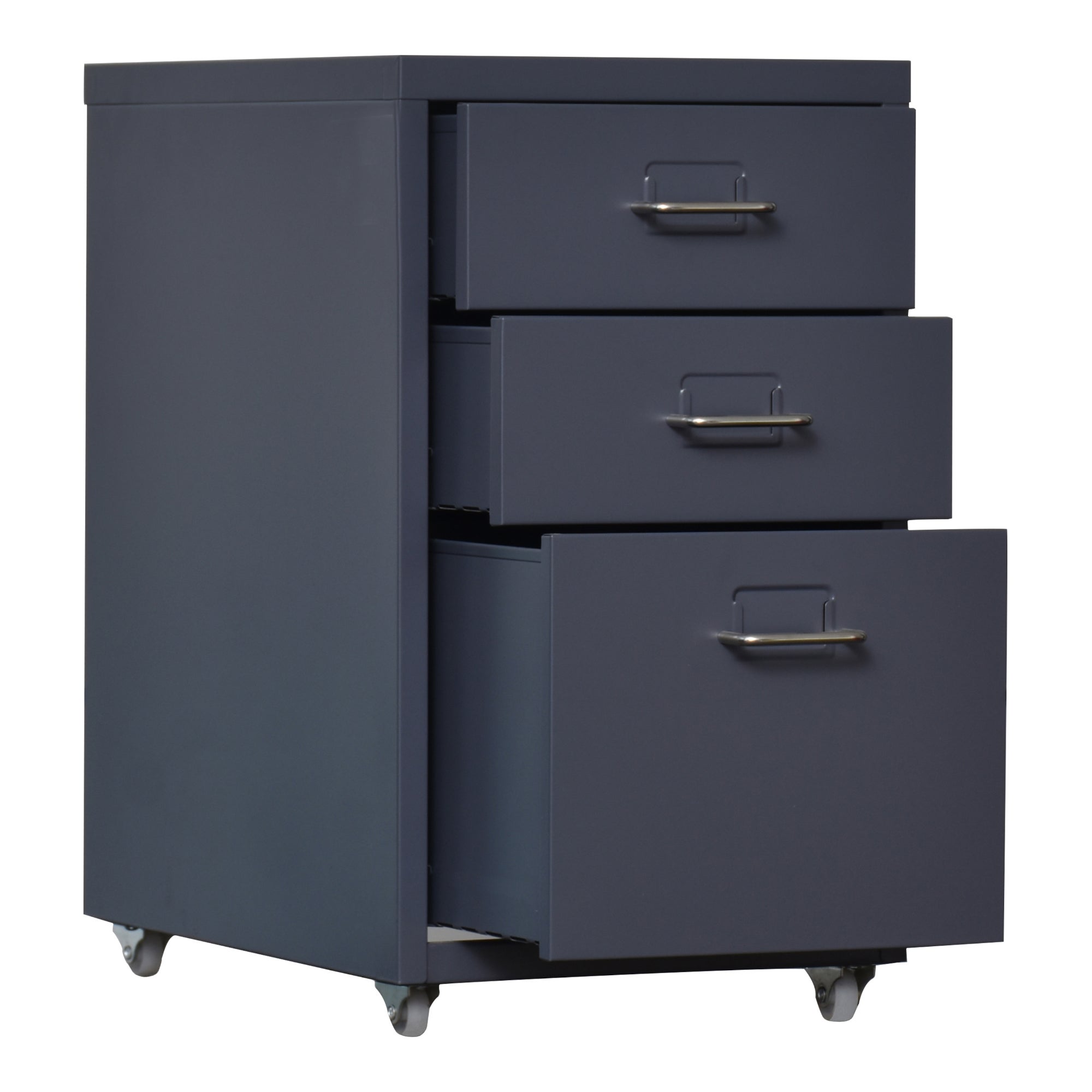 Caisson de bureau à roulettes Kökar acier 48 x 28 x 41 cm gris [en.casa] - 4