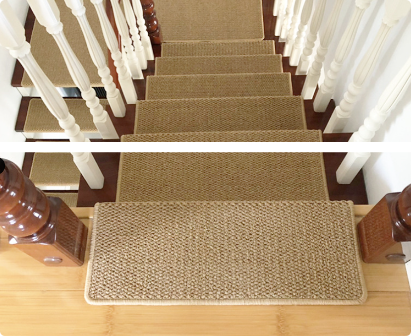 Marches d'escalier antidérapantes avec support en caoutchouc, tapis épais 65 * 24 * 4 cm, 3 pièces - 4