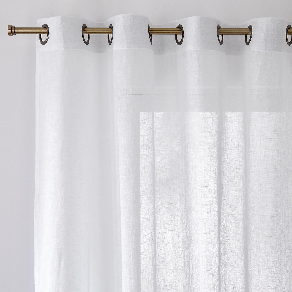 Voilage en lin à oeillets, Onega - Naturel - 220 x 135 cm | Leroy Merlin