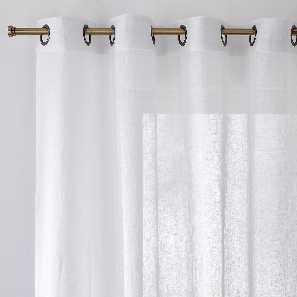 Voilage en lin à oeillets, Onega - Naturel - 220 x 135 cm | Leroy Merlin