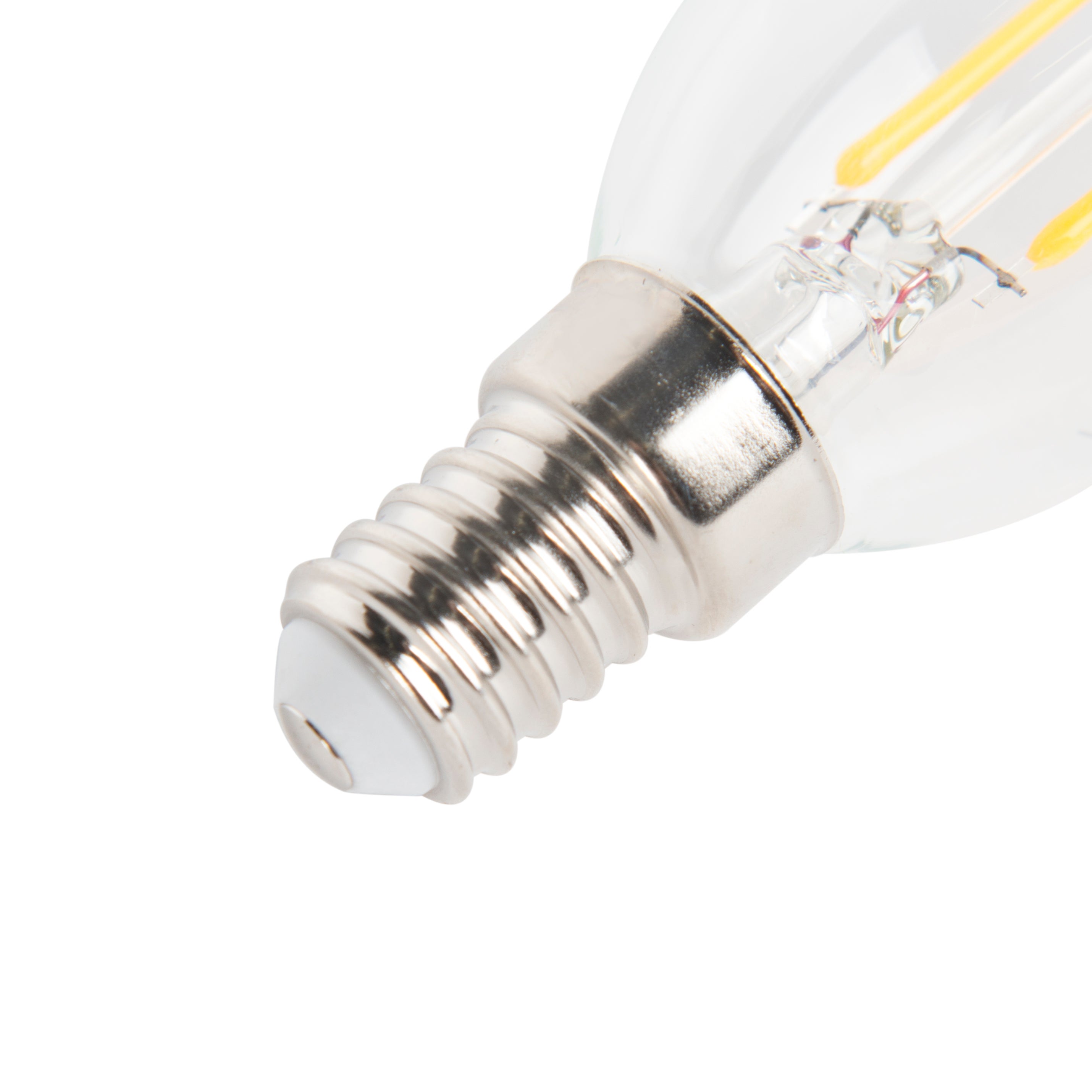 Lot de 3 ampoules LED filament bougie E14 3W 2700K 250lm F35 dimmable transparentes - 3