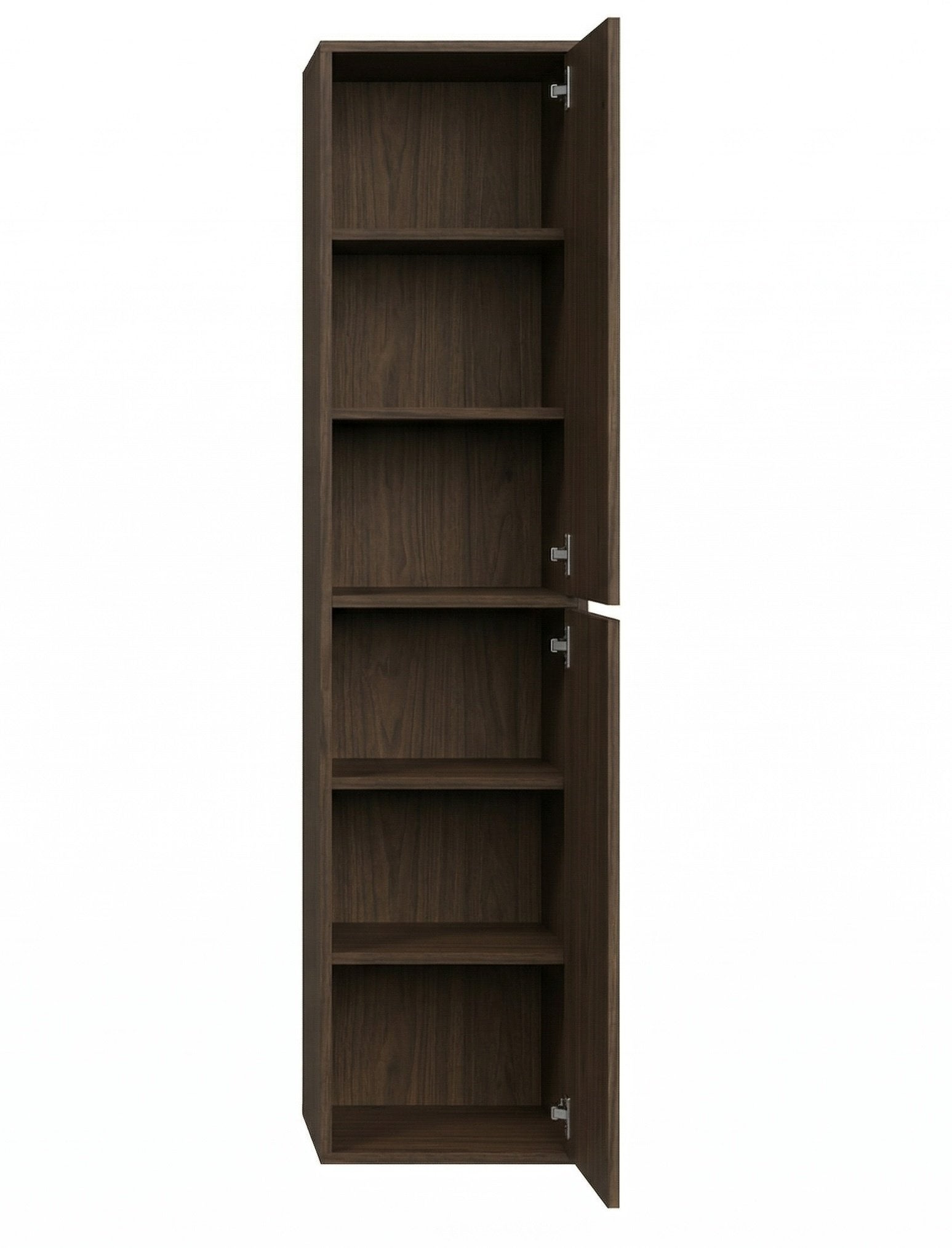 Badplaats Colonna Bagno Mali 38 x 33 x 160 cm - Noce Marrone - Colonna Sospesa con 2 Ante - 4