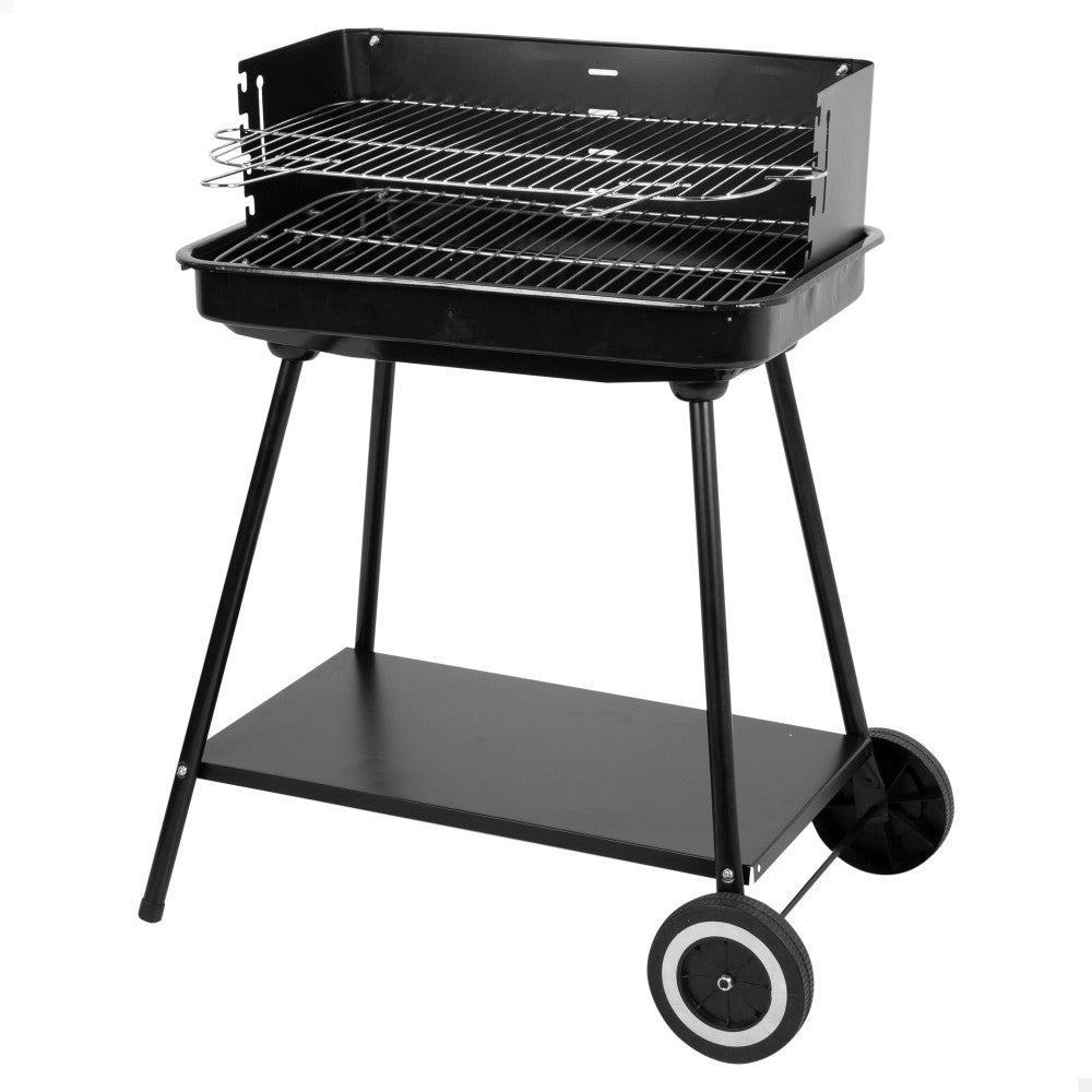 Aktive barbacoa portátil carbón regulable en altura c/2 ruedas y asa transporte