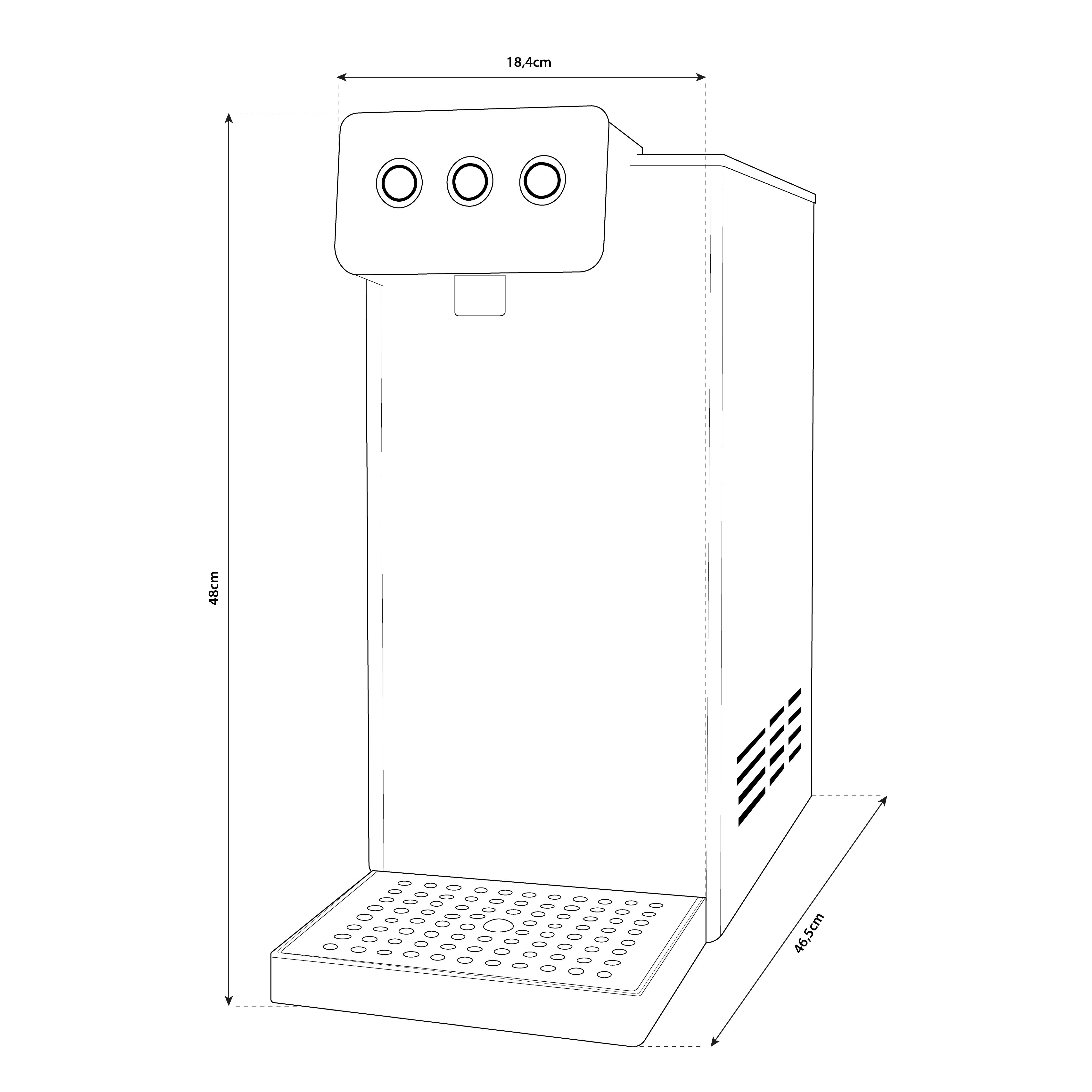 Shurity Kansas Refrigeratore acqua con Filtrazione Sopralavello 15Lt/h. Nero - 3 Vie Liscia ambiente, fredda e gassata - 2