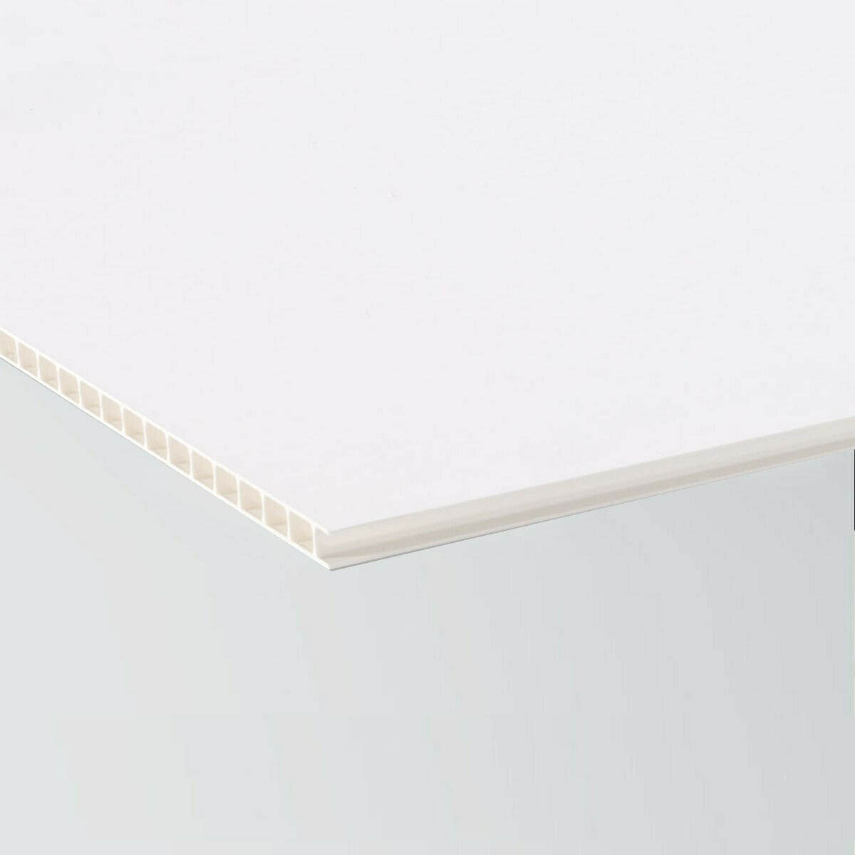 Profesjonalny biały panel falisty z polipropylenu, grubość 10 mm, 70x100 cm