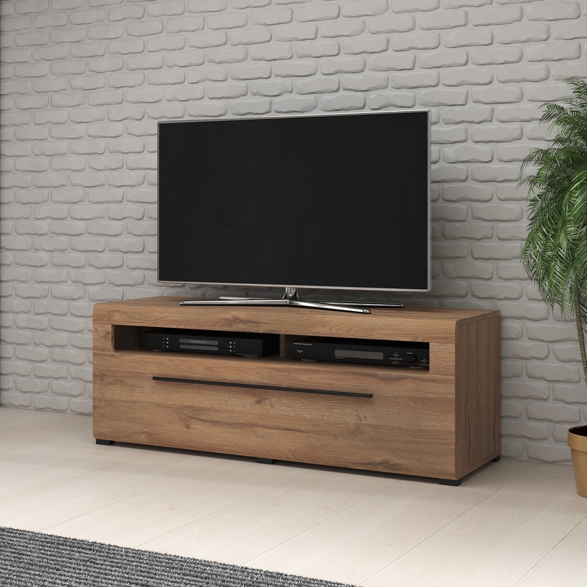 Meuble TV 1 tiroir 140 cm Louis Bois - 2