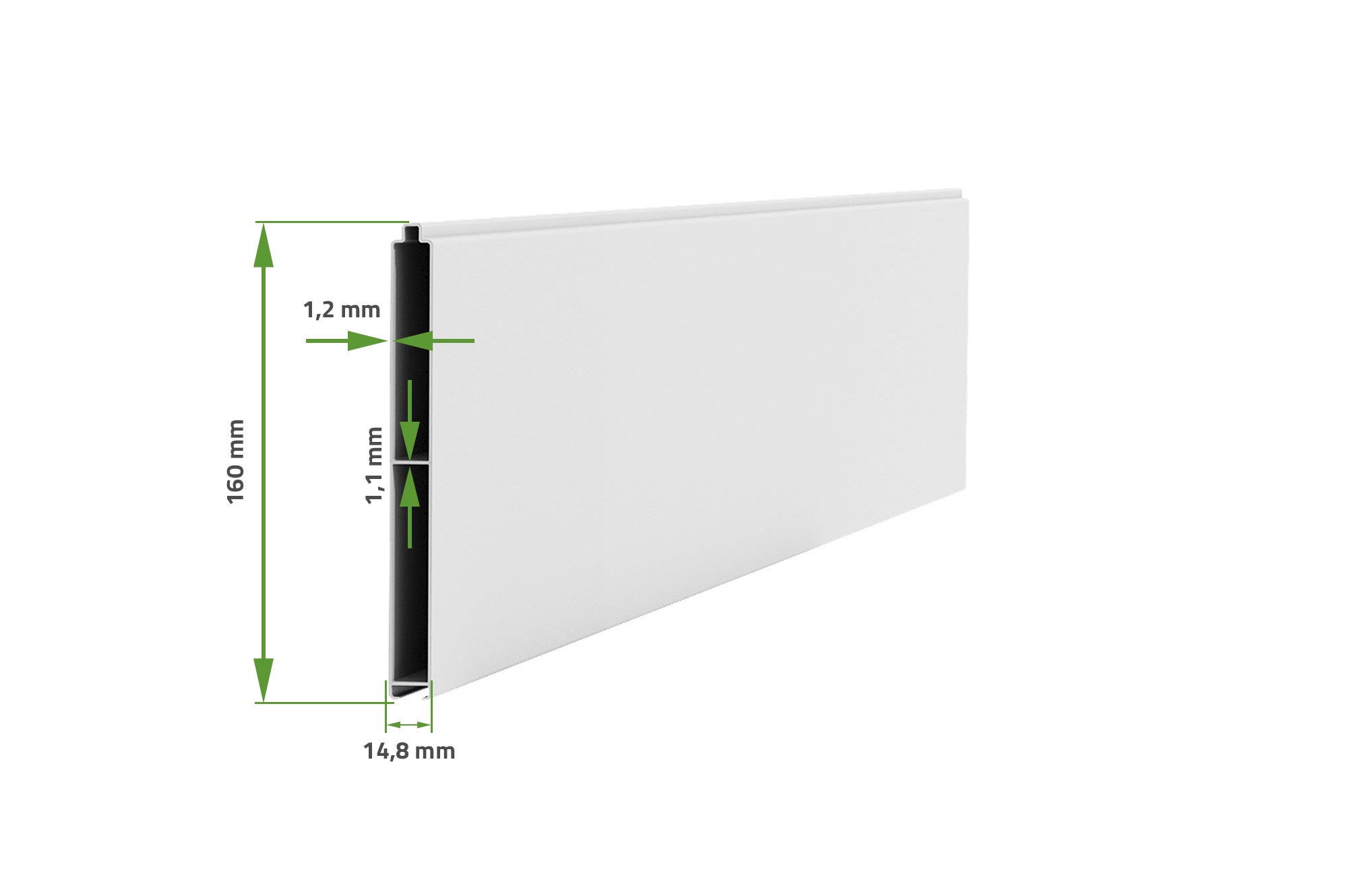 Portail battant 3m EIGER H.160cm blanc aluminium - 7