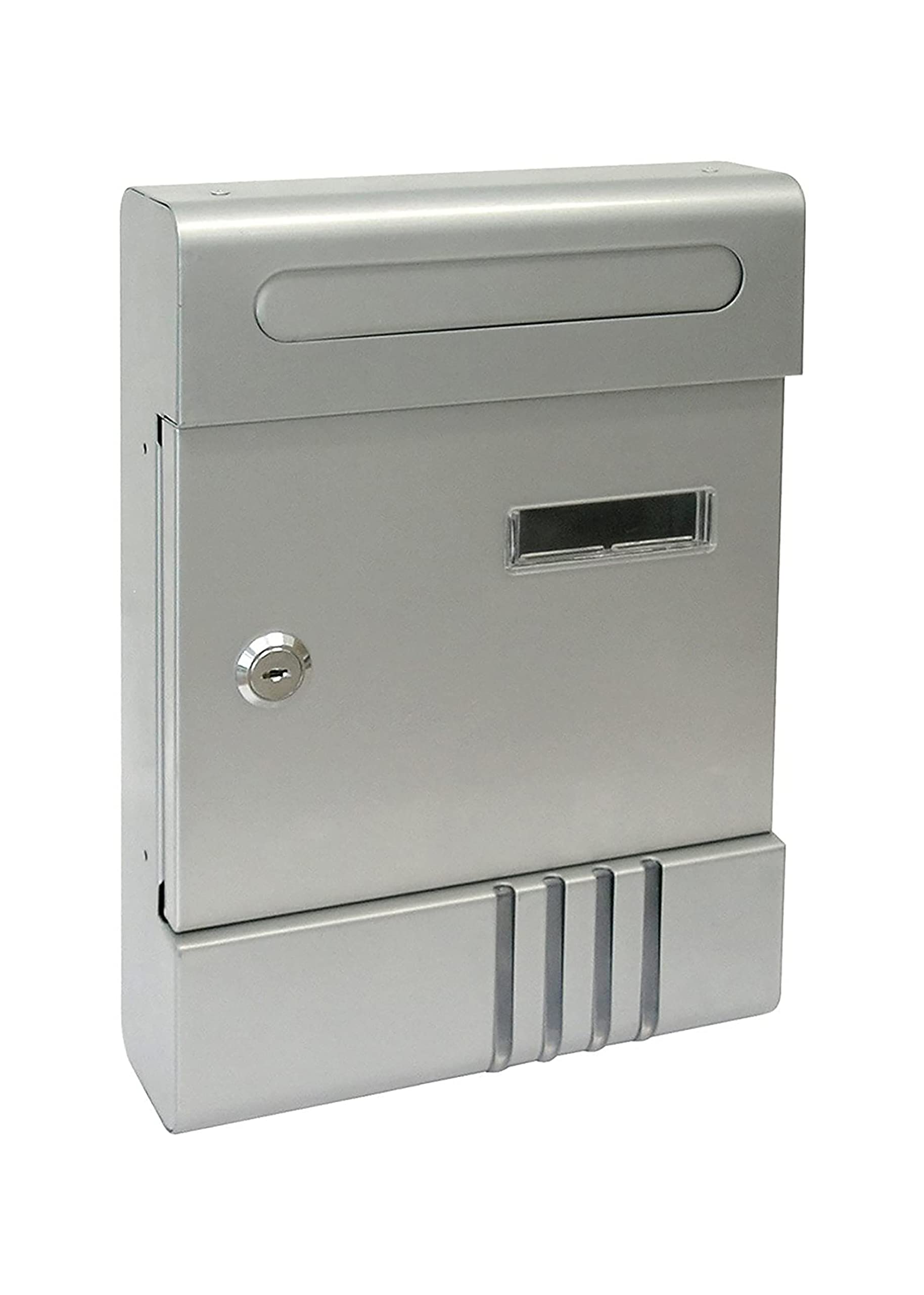 Cassetta Postale Kippen 10005LS Modello House – Silver, 290x205x70 Mm, Con Chiavi E Kit Di Montaggio A Parete