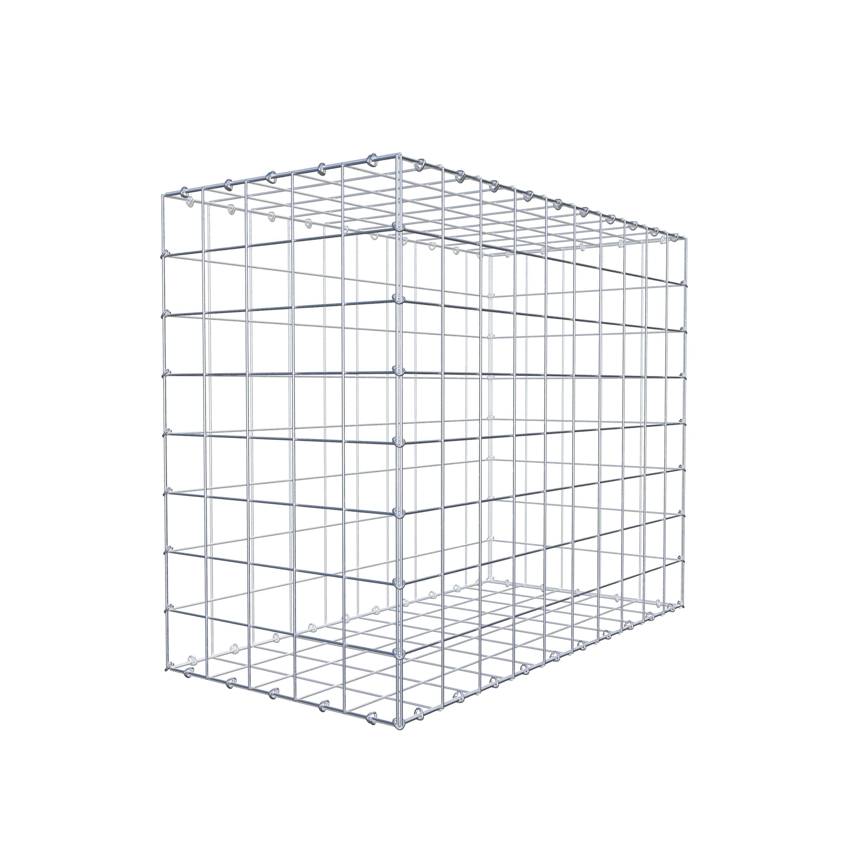 Gavión de acero galvanizado 100x80x50cm (LxAxP), malla 10 x 10cm, Anillo en C, jaula metálica para muro o jardín - 9