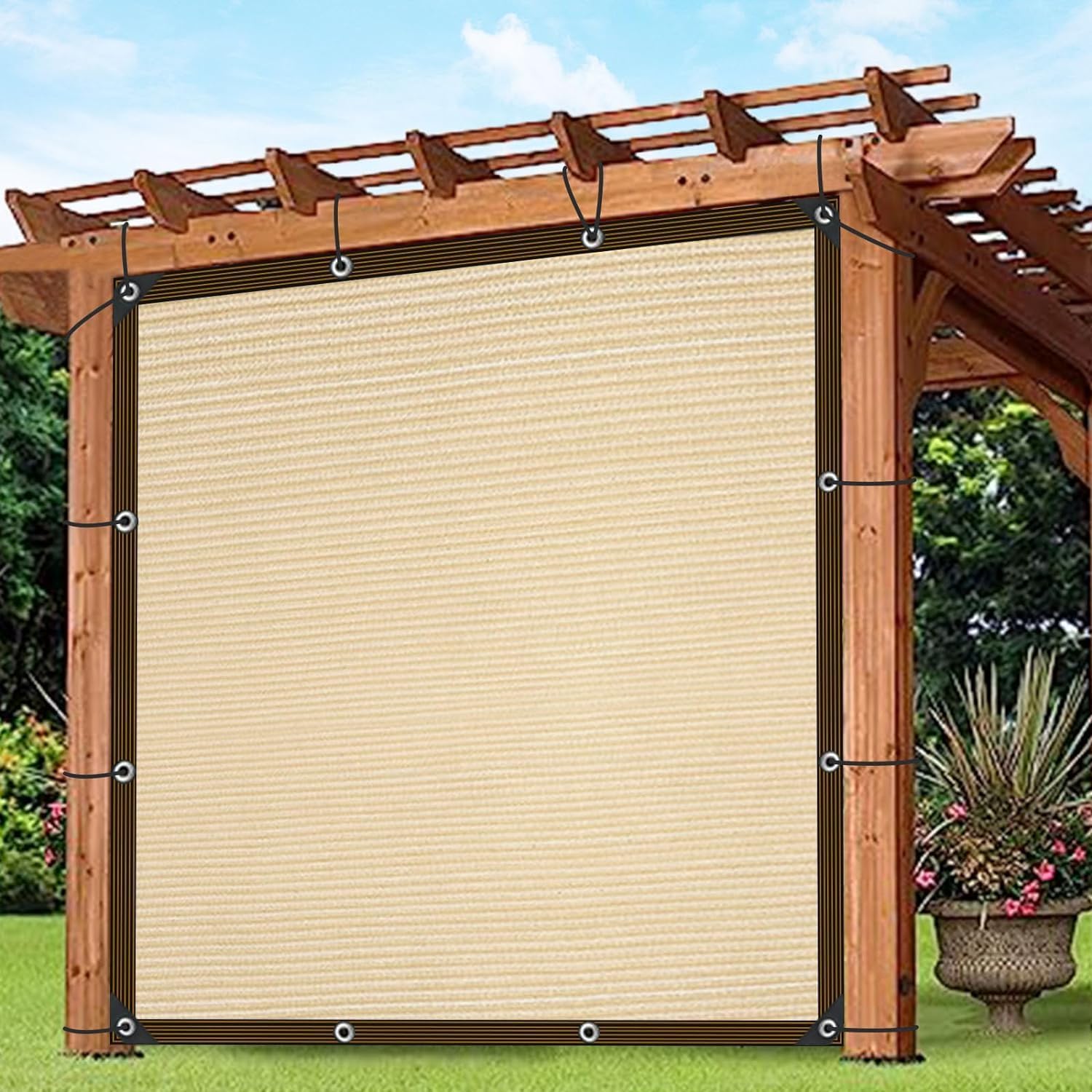 Filet D'Ombrage 2X3M, Voile Ombrage Avec U0152illets, Protection Rayons 90-95% Uv Filet Ombrage