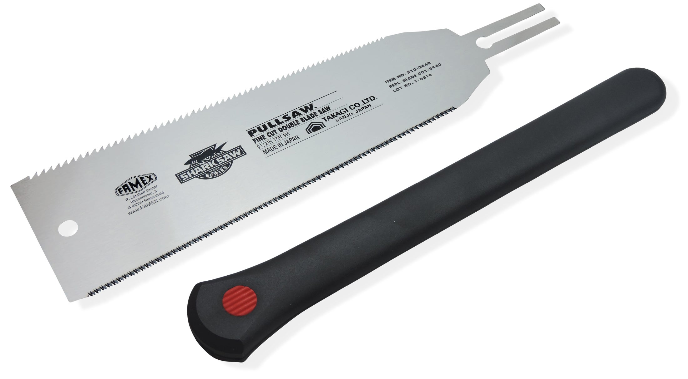 FAMEX Scie japonaise Ryoba 240mm, 17 et 9 TPI, Made in Japan, largeur de coupe 0,9mm, 5510 - 2