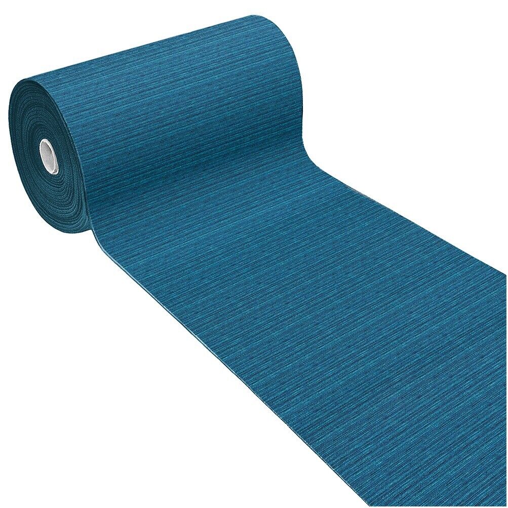 Dywanik Kuchenny 54x110 Cm Antypoślizgowy Absorbent Pasiasty Jednolity Kolor Niebieski